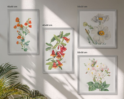 Set de cuadros modernos para salón Pintura floral retro