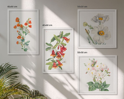 Set de cuadros modernos para salón Pintura floral retro