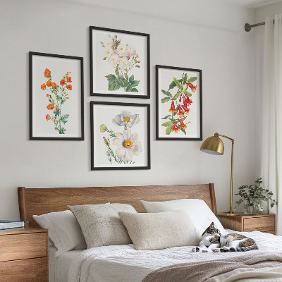 Set de cuadros modernos para salón Pintura floral retro