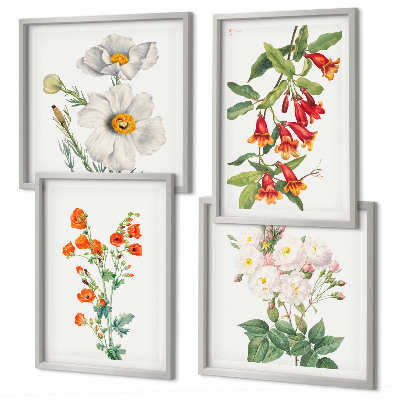 Set de cuadros modernos para salón Pintura floral retro