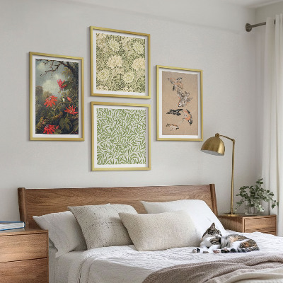 Galería de pared Flores y pájaros en entornos naturales