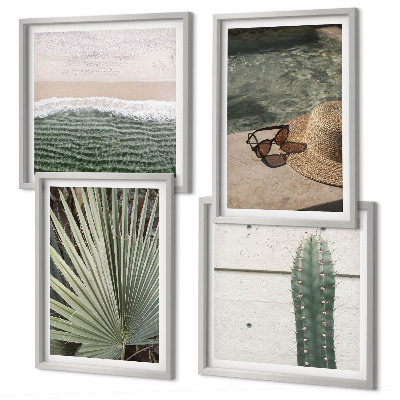 Set de cuadros modernos para salón Accesorios para plantas tropicales