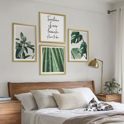 Galería de pared hojas de la planta de bambú