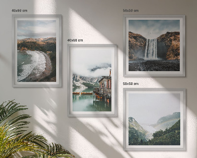Galería de pared Playas de montaña nubes agua