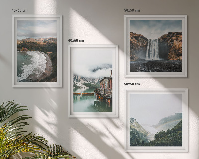 Galería de pared Playas de montaña nubes agua