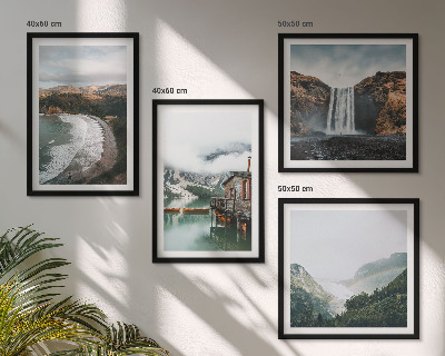 Galería de pared Playas de montaña nubes agua