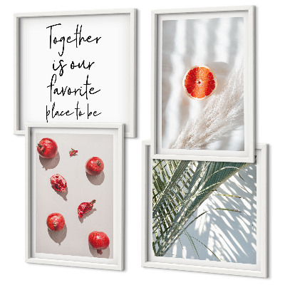 Galería de pared Inscripción navideña sobre la fruta de palma