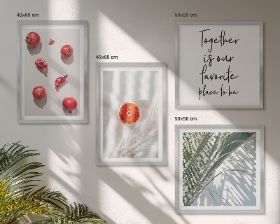 Galería de pared Inscripción navideña sobre la fruta de palma