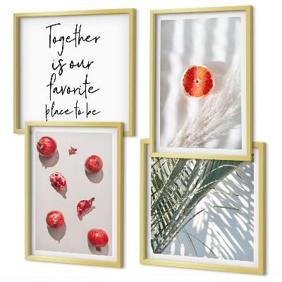 Galería de pared Inscripción navideña sobre la fruta de palma