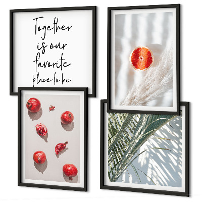Galería de pared Inscripción navideña sobre la fruta de palma
