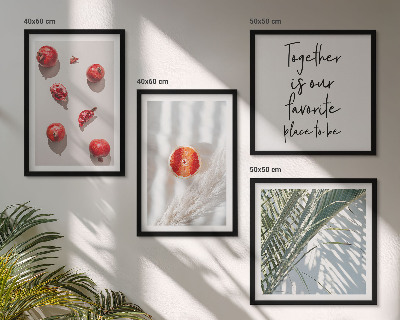 Galería de pared Inscripción navideña sobre la fruta de palma