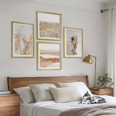 Set de cuadros modernos para salón Motivos vegetales al estilo boho