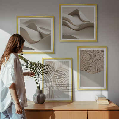 Galería de pared Olas abstractas en la arena