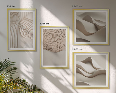 Galería de pared Olas abstractas en la arena