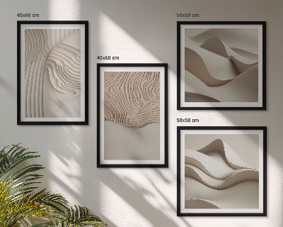 Galería de pared Olas abstractas en la arena