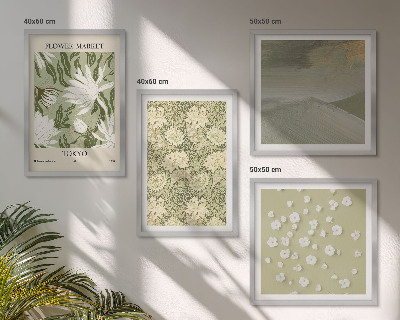 Galería de pared abstracciones florales de estilo bohemio