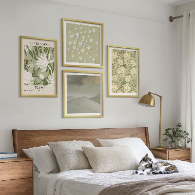 Galería de pared abstracciones florales de estilo bohemio