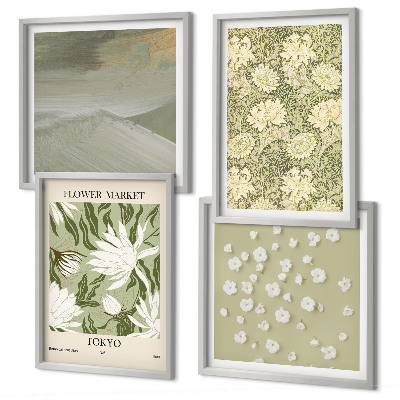 Galería de pared abstracciones florales de estilo bohemio