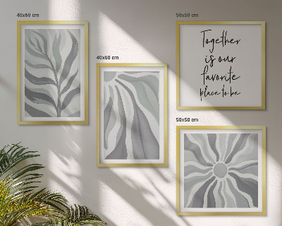 Galería de pared Ilustraciones con motivos florales en tonos pastel
