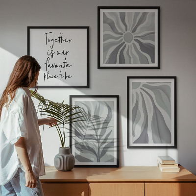 Galería de pared Ilustraciones con motivos florales en tonos pastel