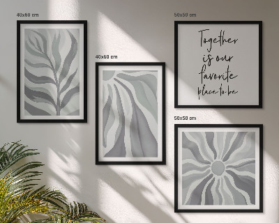 Galería de pared Ilustraciones con motivos florales en tonos pastel