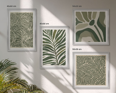 Galería de pared Patrones de hojas y formas onduladas