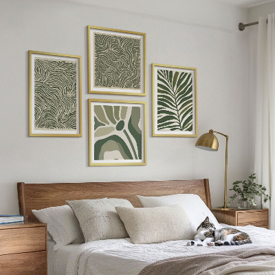 Galería de pared Patrones de hojas y formas onduladas