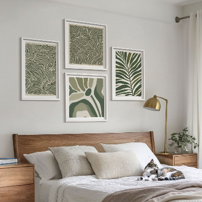 Galería de pared Patrones de hojas y formas onduladas