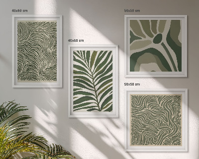 Galería de pared Patrones de hojas y formas onduladas