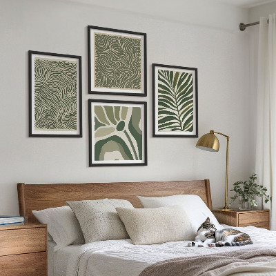 Galería de pared Patrones de hojas y formas onduladas