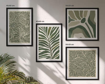 Galería de pared Patrones de hojas y formas onduladas