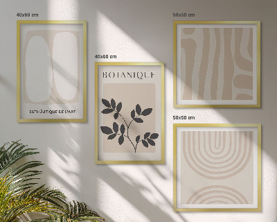 Galería de pared Pósteres de plantas delicadas de estilo bohemio