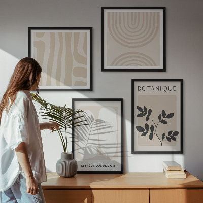 Galería de pared Pósteres de plantas delicadas de estilo bohemio
