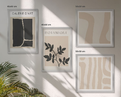 Set de cuadros modernos para salón motivos vegetales abstractos