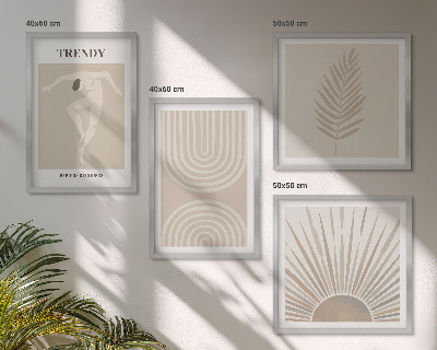 Set de cuadros modernos para salón Pósteres abstractos bohemios en tonos pastel