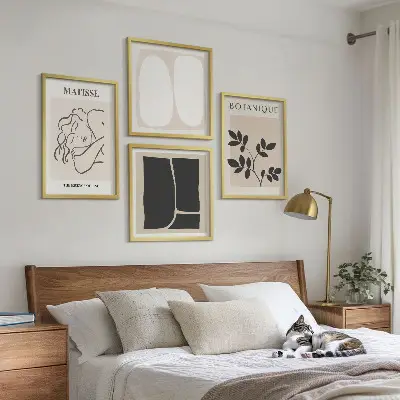 Set de 4 cuadros de pinturas de plantas de Matisse decoración elegante para salón