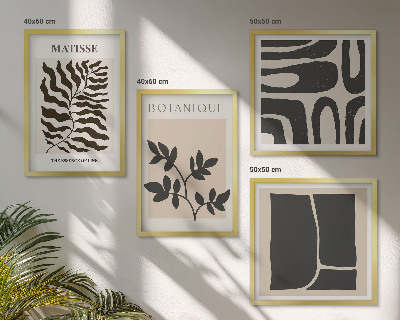 Galería de pared Pósteres minimalistas de plantas