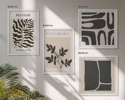 Galería de pared Pósteres minimalistas de plantas