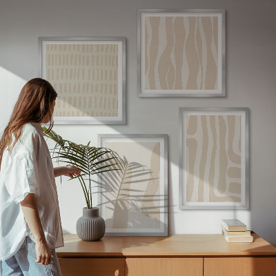 Set de cuadros modernos para salón Patrones bohemios abstractos y formas