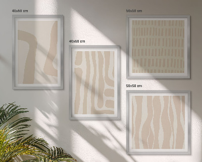 Set de cuadros modernos para salón Patrones bohemios abstractos y formas
