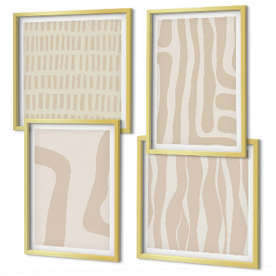 Set de cuadros modernos para salón Patrones bohemios abstractos y formas