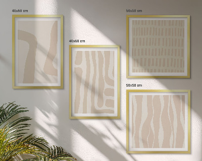 Set de cuadros modernos para salón Patrones bohemios abstractos y formas