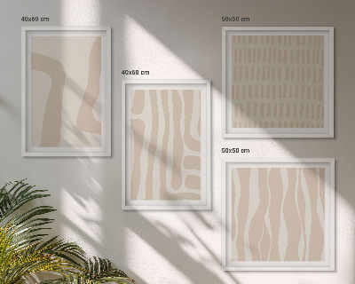 Set de cuadros modernos para salón Patrones bohemios abstractos y formas