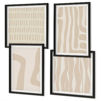 Set de cuadros modernos para salón Patrones bohemios abstractos y formas
