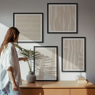 Set de cuadros modernos para salón Patrones bohemios abstractos y formas