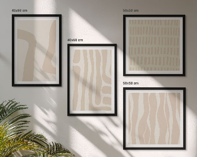 Set de cuadros modernos para salón Patrones bohemios abstractos y formas