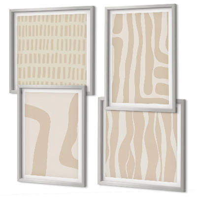 Set de cuadros modernos para salón Patrones bohemios abstractos y formas
