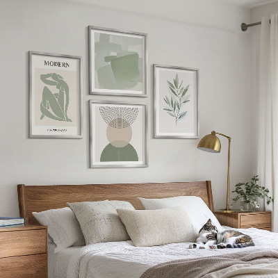 Galería de pared Gráficos abstractos de plantas con estilo
