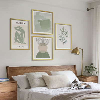 Galería de pared Gráficos abstractos de plantas con estilo