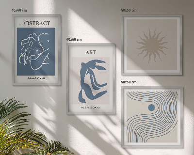 Set de 4 cuadros para salón Los elegantes patrones abstractos de Matisse